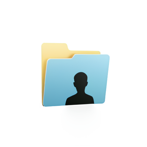 user acces rigth analitycs on file and folder. The icon need to show an avatar, a file, a folder and a shared space - icon | sticker