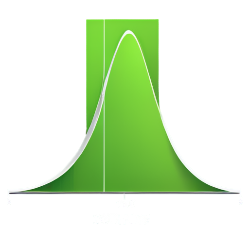 the supply and demand curve on a green background - icon | sticker