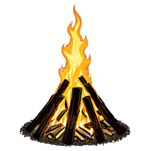 medieval bonfire - icon | sticker