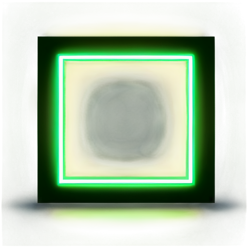 glowing green square outline - icon | sticker