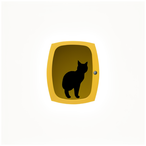 A cat entering the door - icon | sticker