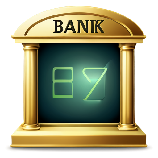 a bank service icon modern style - icon | sticker