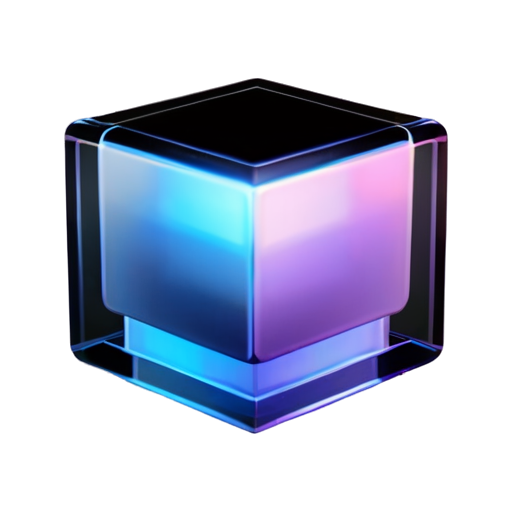 cube, R, lines, game engine - icon | sticker