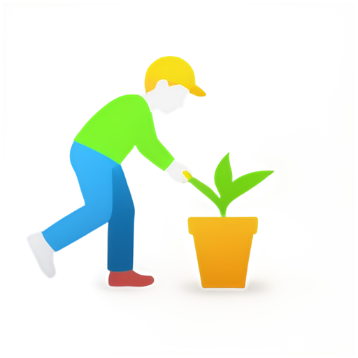 Watering plants - icon | sticker