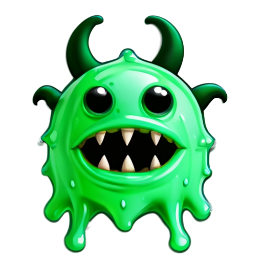 monster hive icon green and black colors scary style slime - icon | sticker