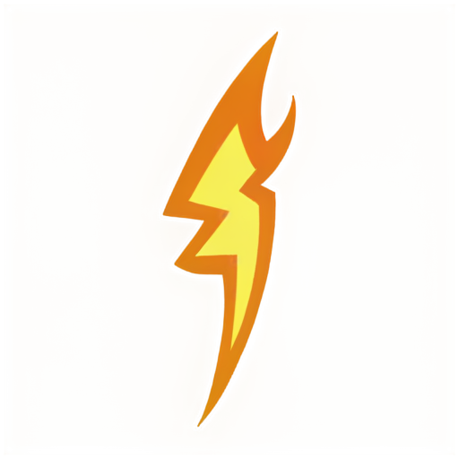 fire and lightning interaction - icon | sticker