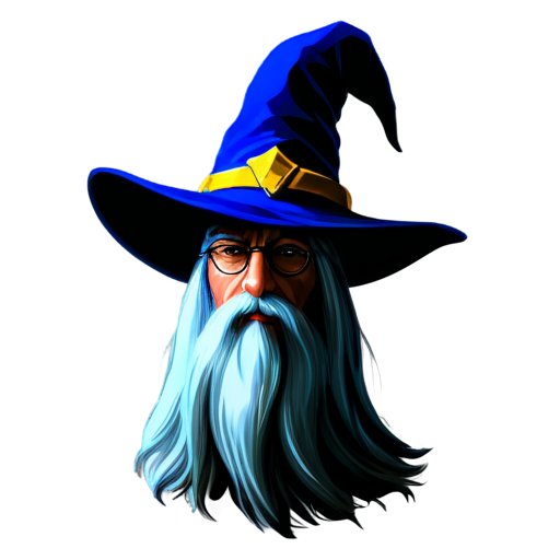 artistic style wizard hat - icon | sticker