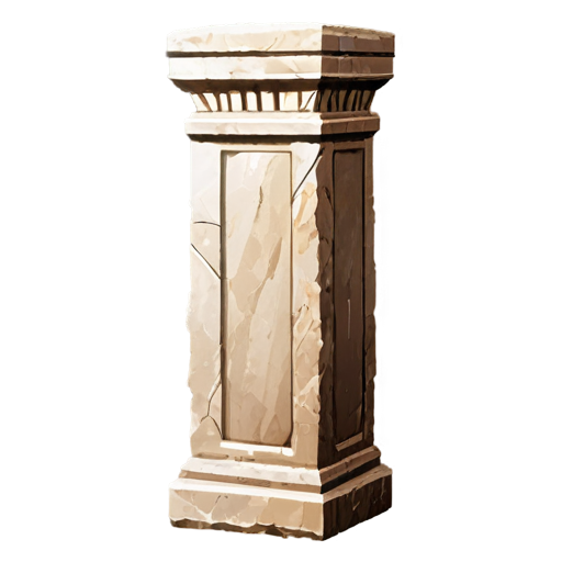 brown stone pillar icon - icon | sticker