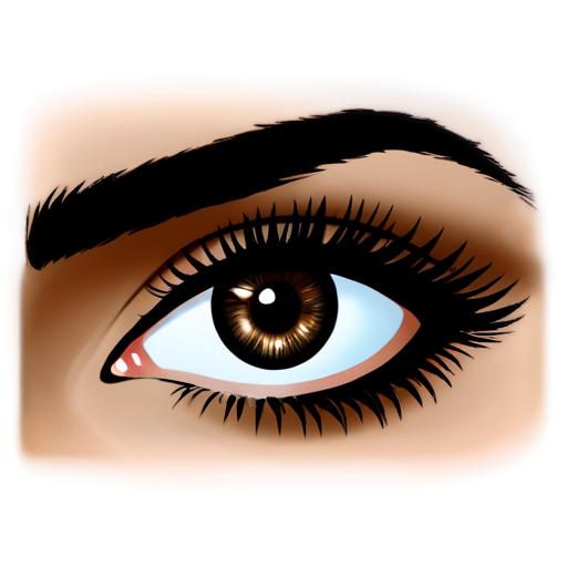 silueta de un ojo de femenino seductora simple - icon | sticker