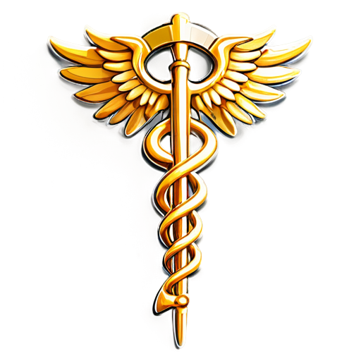 high detailed caduceus rod - icon | sticker