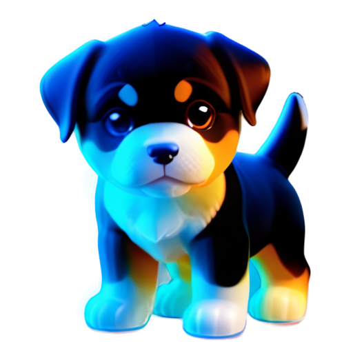 Rottweiler puppy - icon | sticker