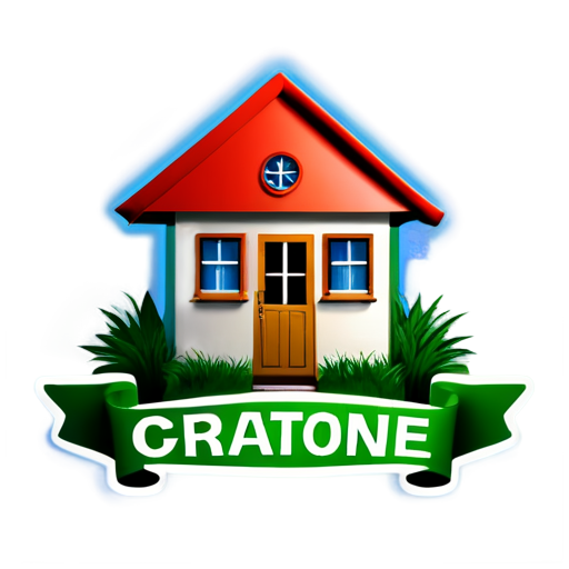 Logo company 'Creative house 3D' - icon | sticker