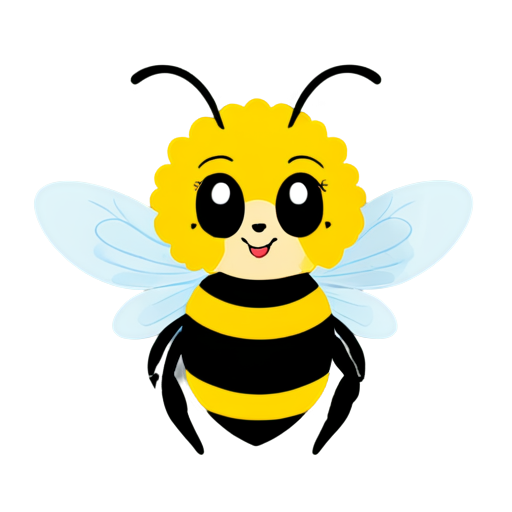 Flower shop Bee, flat style - icon | sticker