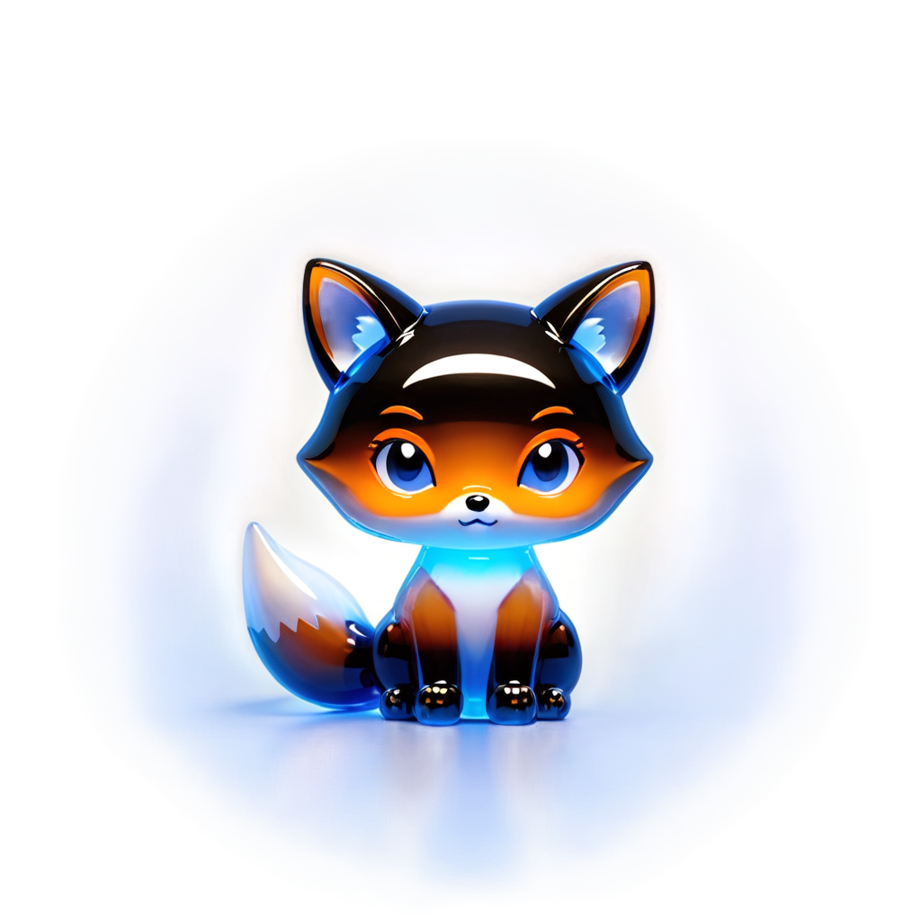 fox,Quartz,hard, of quartz stone,Translucent,simple light background, - icon | sticker