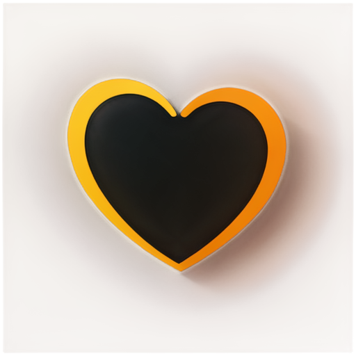 A dynamic red heart-shaped equalizer, pulsating with orange sound waves, on a dark background, bold modern typography, energetic and passionate. - icon | sticker