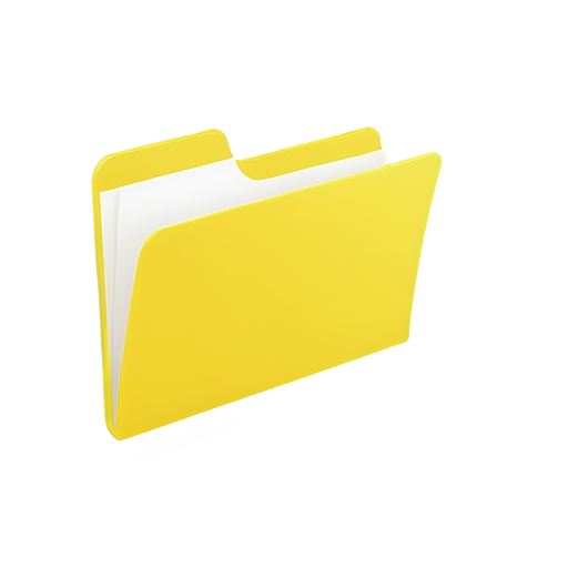 Yellow, Closed, Empty Folder - icon | sticker