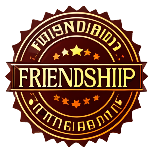 Friendship certified stamp - icon | sticker