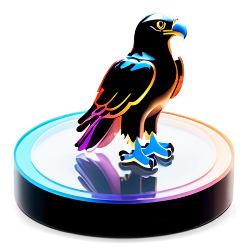 Create an icon for the name "EagleScan." Combine elements of an eagle and a magnifying glass or document to represent scanning and analysis. Use a flat, minimalistic design. - icon | sticker