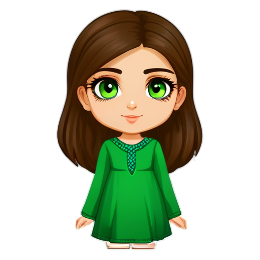 Armenian girl with green eyes - icon | sticker