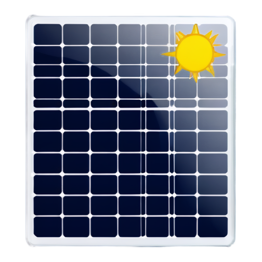 Solar panel line simple icon - icon | sticker