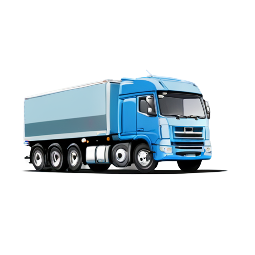 BOHROM, The design should feature a modern, stylized truck inside a semi-circle on the left. The truck should be facing to the right, symbolizing forward motion. - icon | sticker