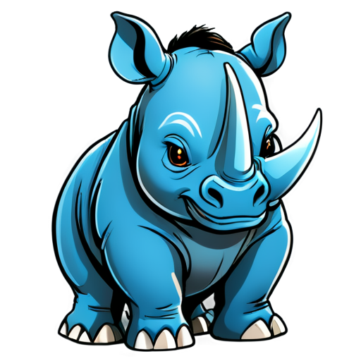 Evil rhino - icon | sticker