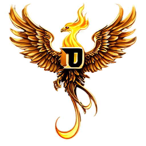 The phoenix Flame with letter ک - icon | sticker