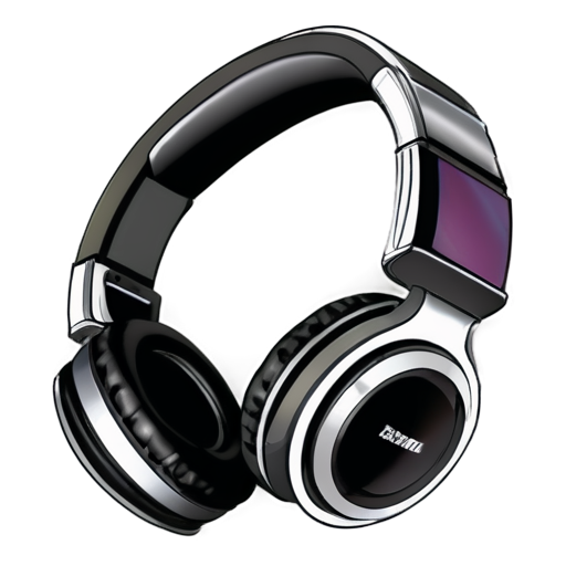 artistic style headphones - icon | sticker