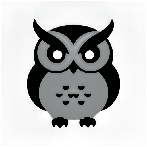 source code owl - icon | sticker