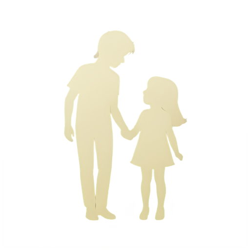 family with baby with the back light beige no background - icon | sticker