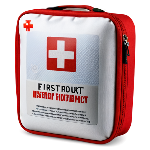first aid kit, red, with white plus - icon | sticker