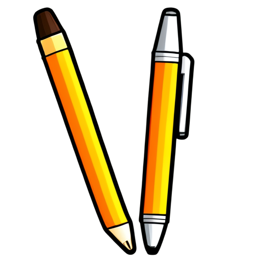 writing tools flat icon - icon | sticker