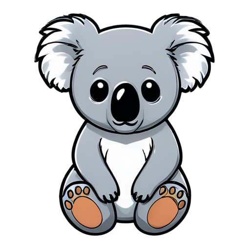 sad koala icon - icon | sticker