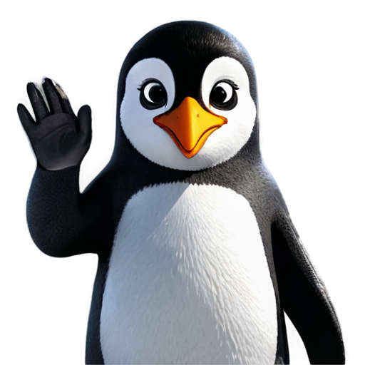 The Linux penguin with a swastika doing a nazi salute - icon | sticker