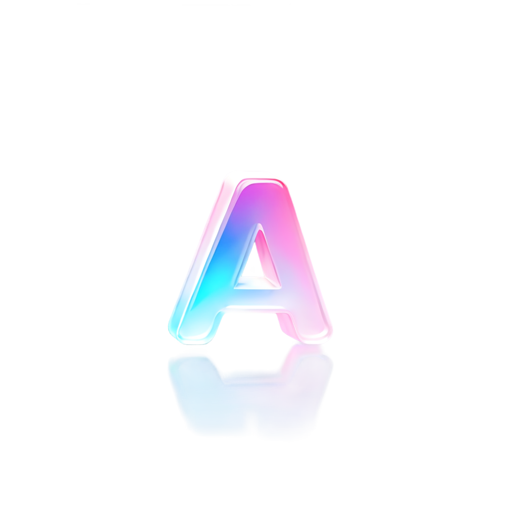 vector logo letter A, pink dark blue gradient, - icon | sticker