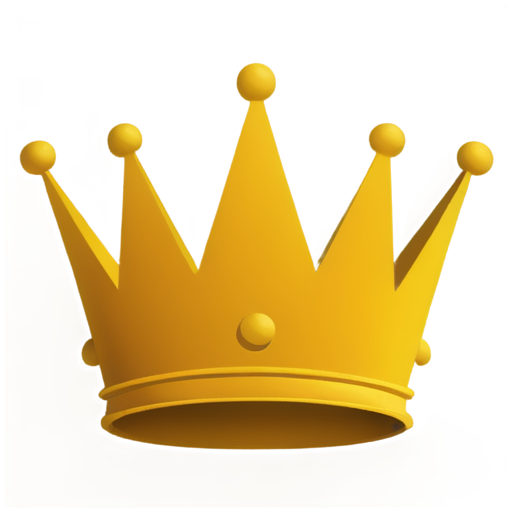 a simple golden kings crown - icon | sticker