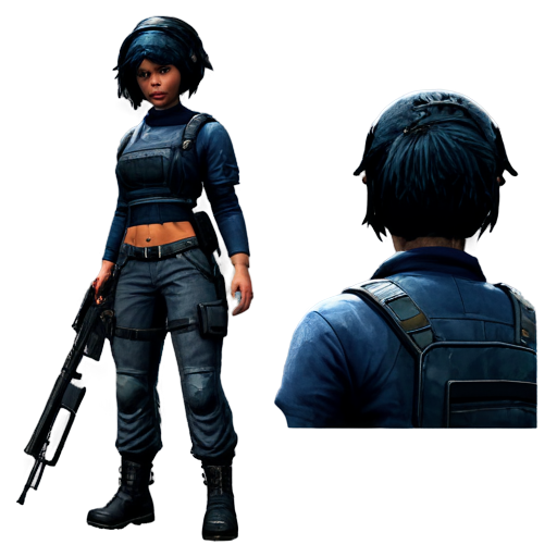 evil girl from the game PUBG - icon | sticker