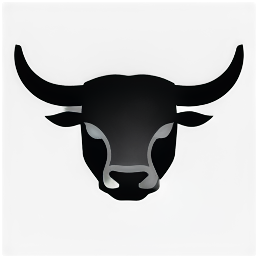 Bull logo black and white - icon | sticker