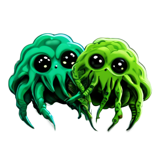 monster hive icon green and black colors scary style slime - icon | sticker