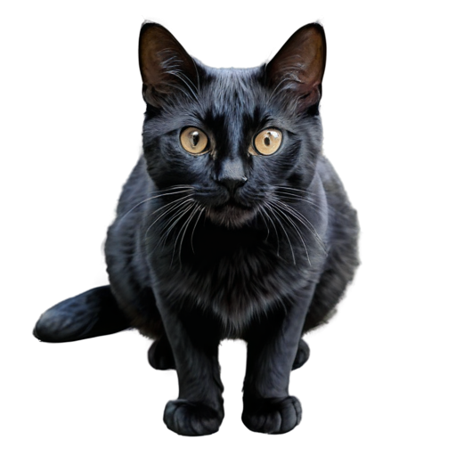 Black cat - icon | sticker