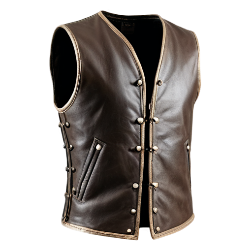 Medieval leather simple poor sleeveless jacket - icon | sticker