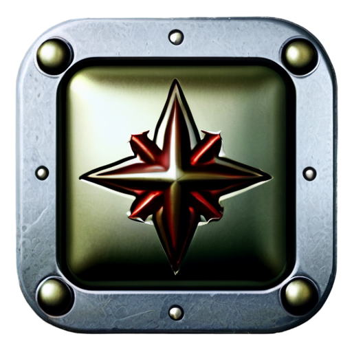 medieval button square - icon | sticker