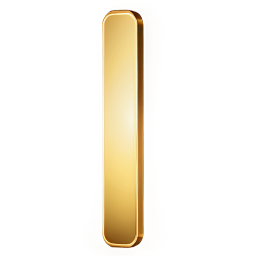 simple golden bar tick with a sharp edge vertically aligned transparent background - icon | sticker