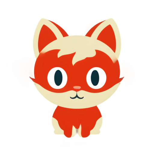 create an avatar of a discord cat, but in a hellish style, using ONLY red and black shades of color - icon | sticker