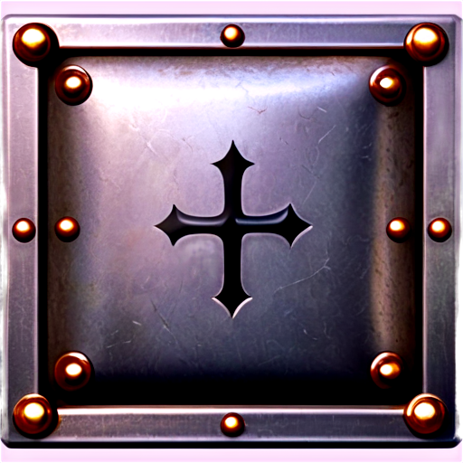 medieval steel square icon - icon | sticker