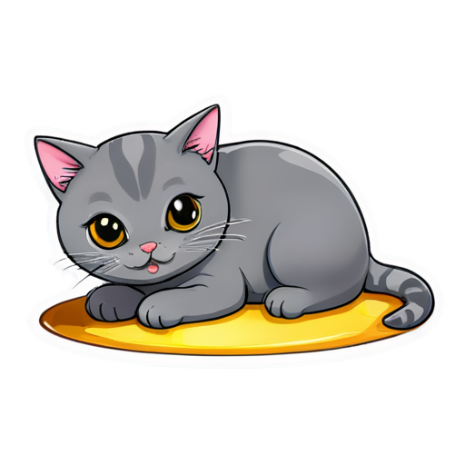 food of gray cat - icon | sticker