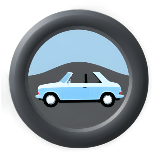 A car sympol for map in game (inside circular frame-shape) - icon | sticker