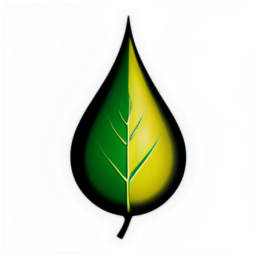 Idea 1: A drop of oil with a leaf Icon: A drop of oil with a leaf inside it. Colors: The drop is golden or yellow, and the leaf is green. Font: Company name in a stylish and modern font. - icon | sticker