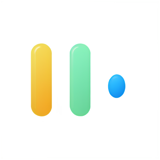 outlined icon with color RGB(13, 81, 160), medicinal capsule which stands vertically with a slight tilt to the right - icon | sticker