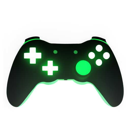 Generate me a purple and green cyberpunk gamepad - icon | sticker